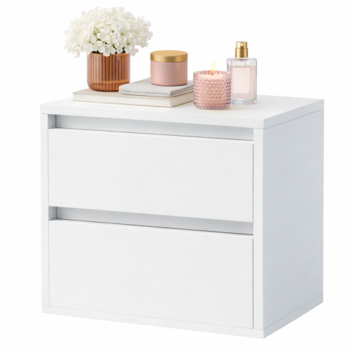 szafka nocna biala dwie szuflady do sypialni stojaca.png