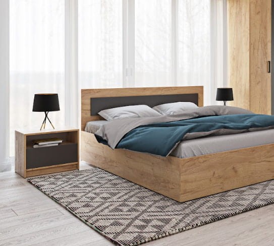 szafka nocna stolik nocny dab craft w sypialni .jpg