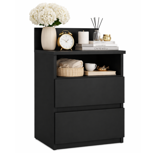 SZAFKA NOCNA DWIE SZUFLADY CZARNA M1.png