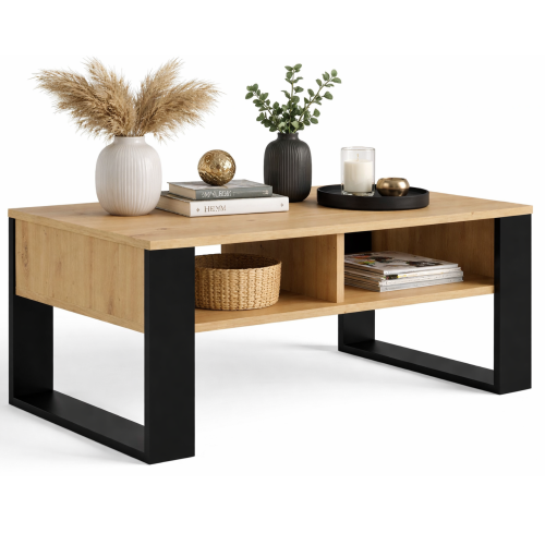 STOLIK KAWOWY DĄB ARTISAN CZARNE NOGI DO SALONU .png