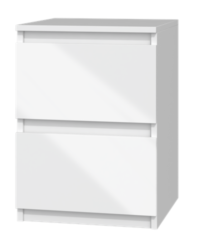 szafka nocna sypilania biały połysk dwie szuflady nwoowczesna.png