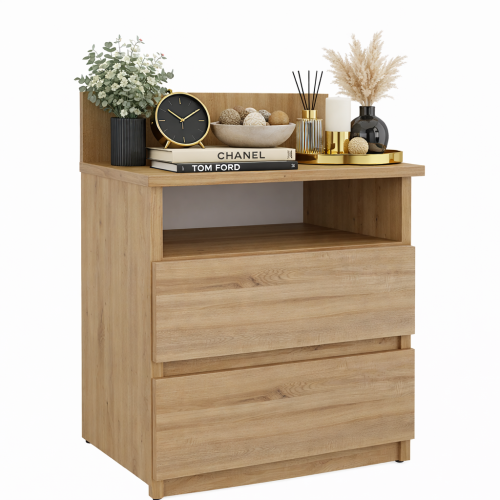 SZAFKA NOCNA DĄB ARTISAN DWIE POJEMNE SZUFLADY .png