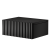 Elegancka szafka nocna wisząca CZARNA z ryflowanym frontem i matowym wykończeniem.