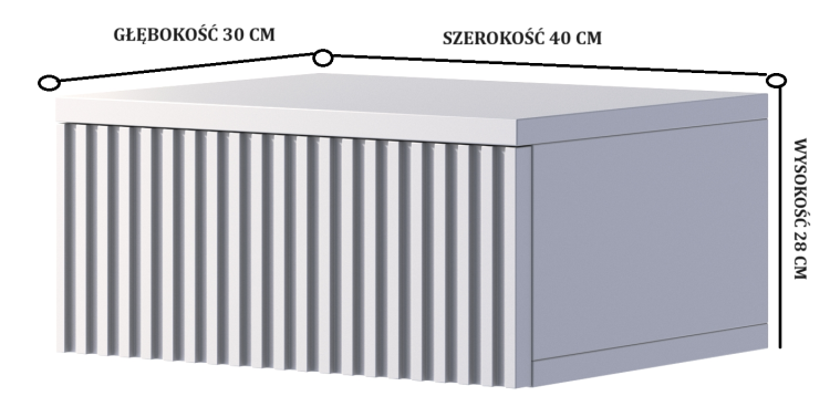 Minimalistyczna szafka nocna wisząca do nowoczesnej sypialni